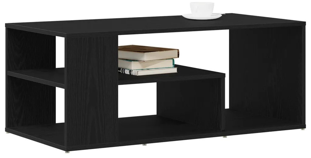 Fekete Tölgy Kávéasztal 100x50x40 cm Fényes Fa