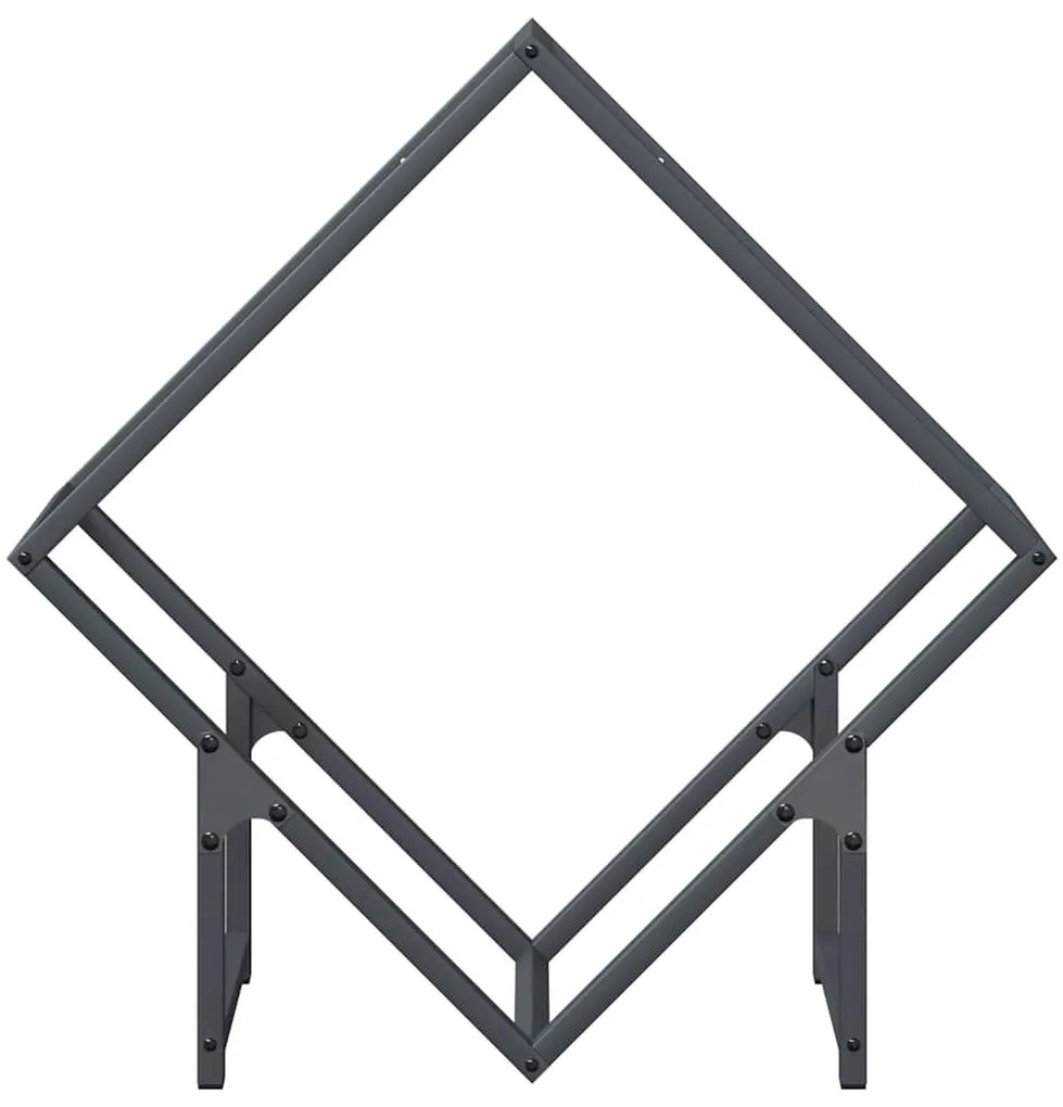 antracitszürke hidegen hengerelt acél tűzifatároló 60x25x60 cm