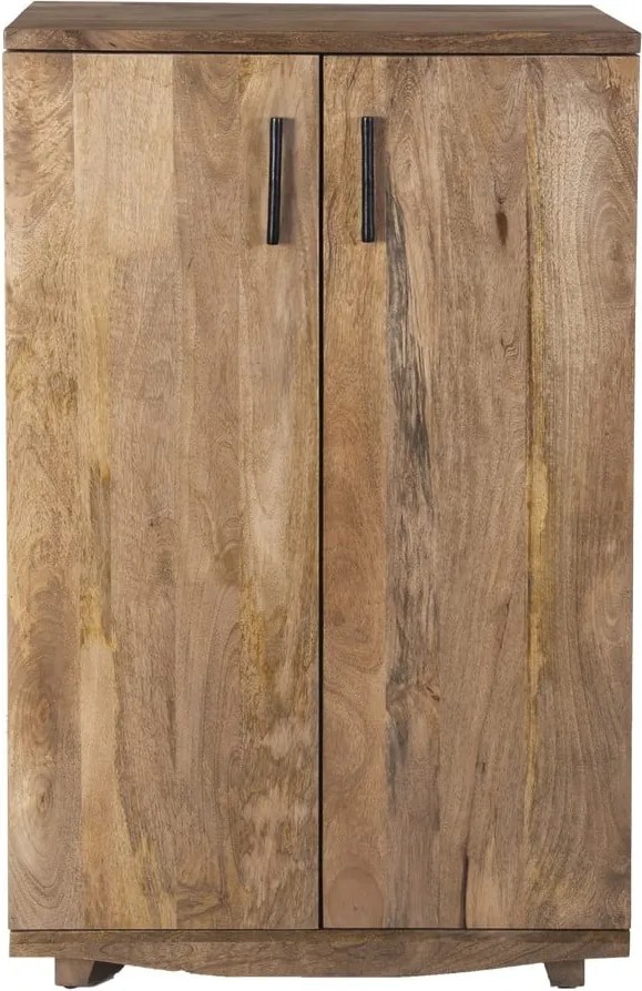 Natúr színű mangófa bortartó szekrény, palackok száma 12, 74x122x46 cm Bombay – Interia Home &amp; Living