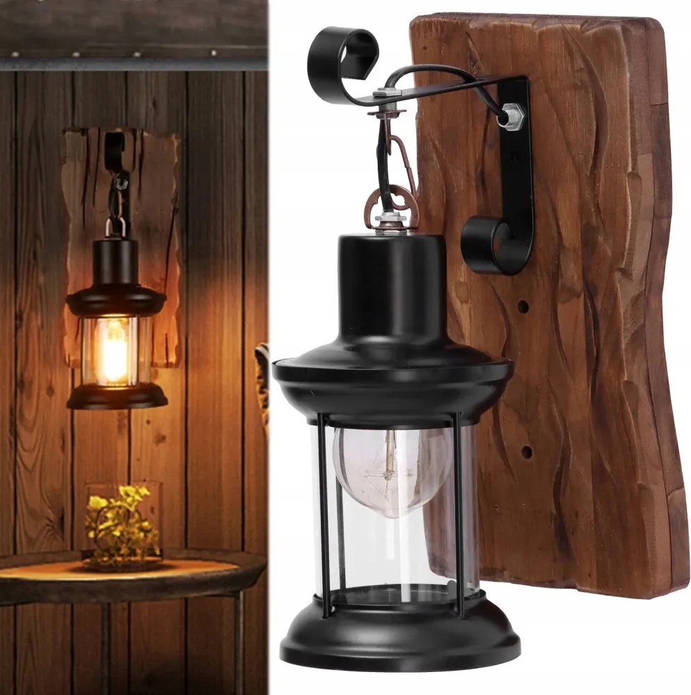 E27 Ipari Retro fal Meleg fény