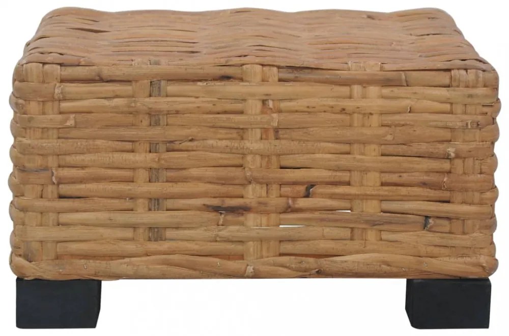 természetes rattan dohányzóasztal 47 x 47 x 28 cm