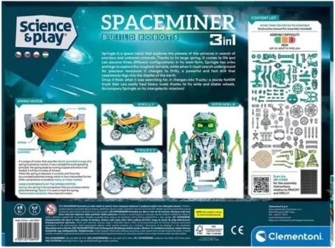 Robot Spaceminer 3 az 1-ben építőjáték Clementoni