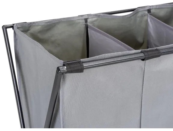 WENKO 71297800 - TRIO mosókosár 69x76 cm szürke/fekete