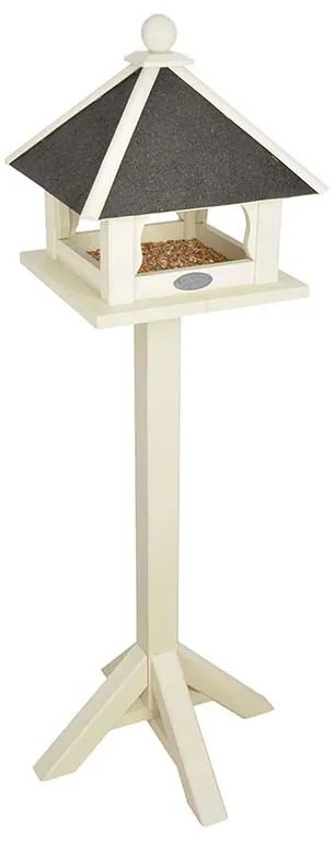 Fa madáretető állvány, fehér, 132 cm