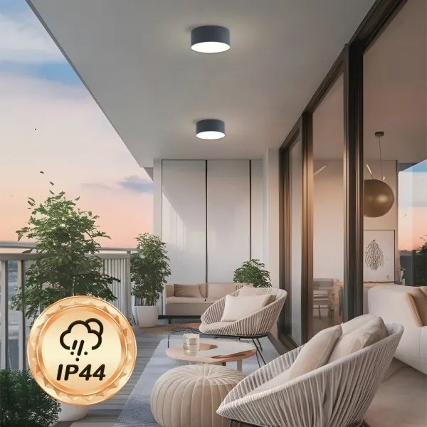 Brilagi - LED fürdőszobai mennyezeti lámpa FORIS LED/20W/230V átm. 15 cm antracit IP44