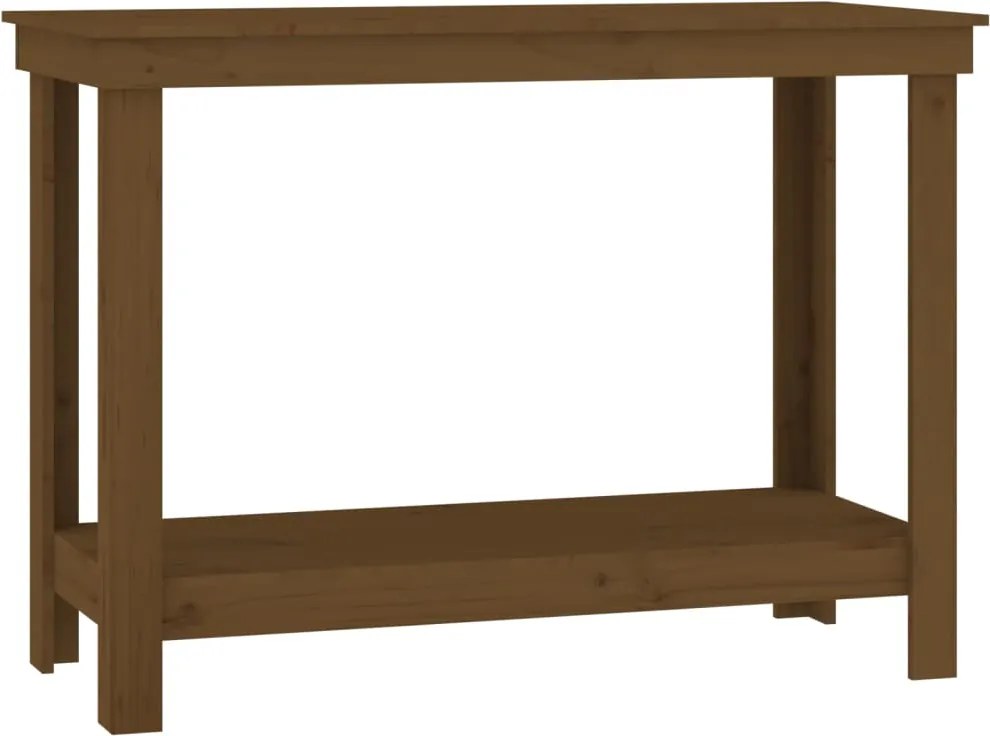 vidaXL mézbarna tömör fenyőfa munkapad 110 x 50 x 80 cm