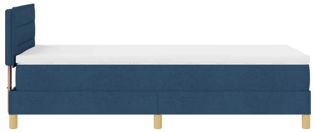 Kék Box Spring Ágy Matraccal 90x190 cm Szövet