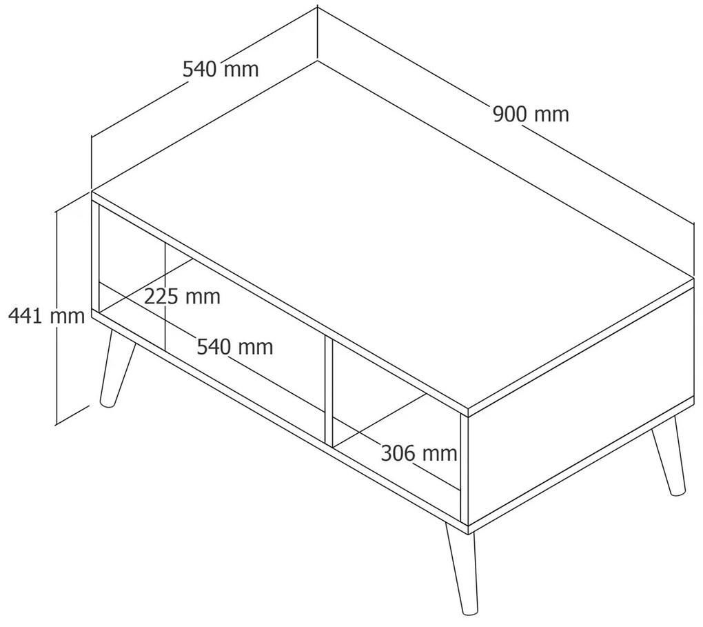 Exxen Walnut dohányzóasztal