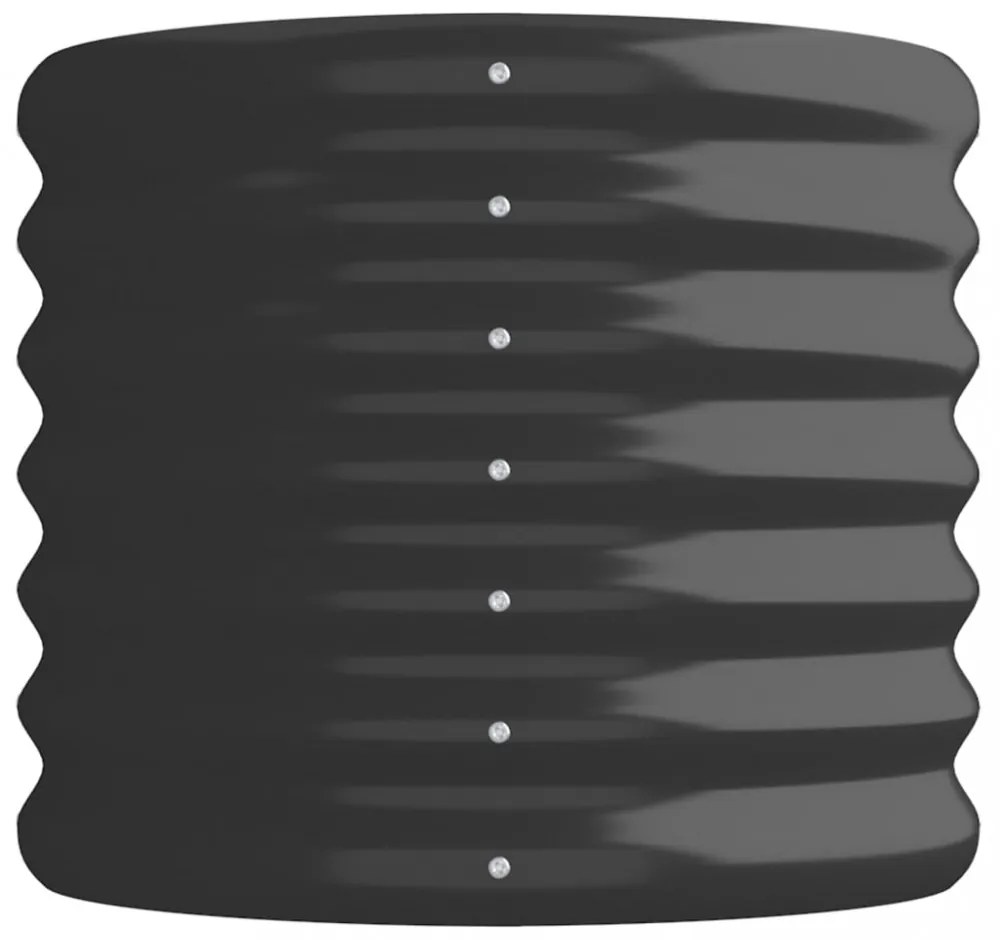 antracitszürke horganyzott acél kerti magaságyás 114x40x36 cm