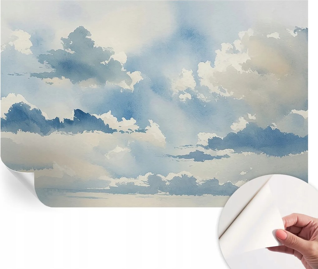 Dekoratív öntapadós fotótapéta Hálószobába Mennyei felhők 104x70