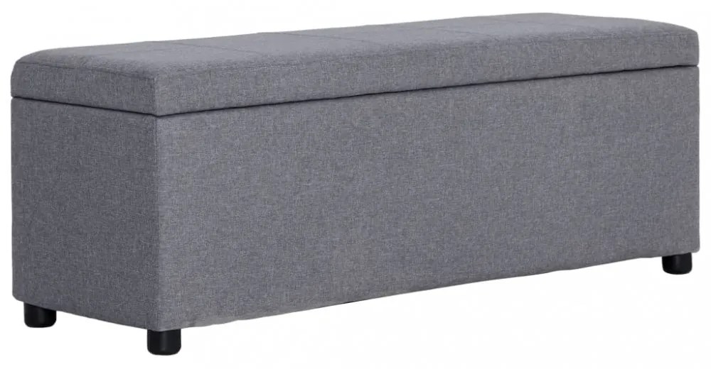 világosszürke poliészter pad tárolórekesszel 116 cm