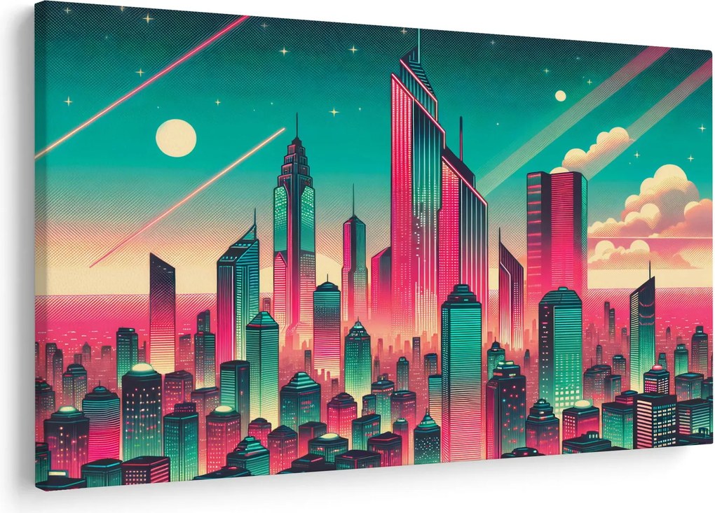 Kép – Nagyváros pop-art stílusban (90x60 cm)