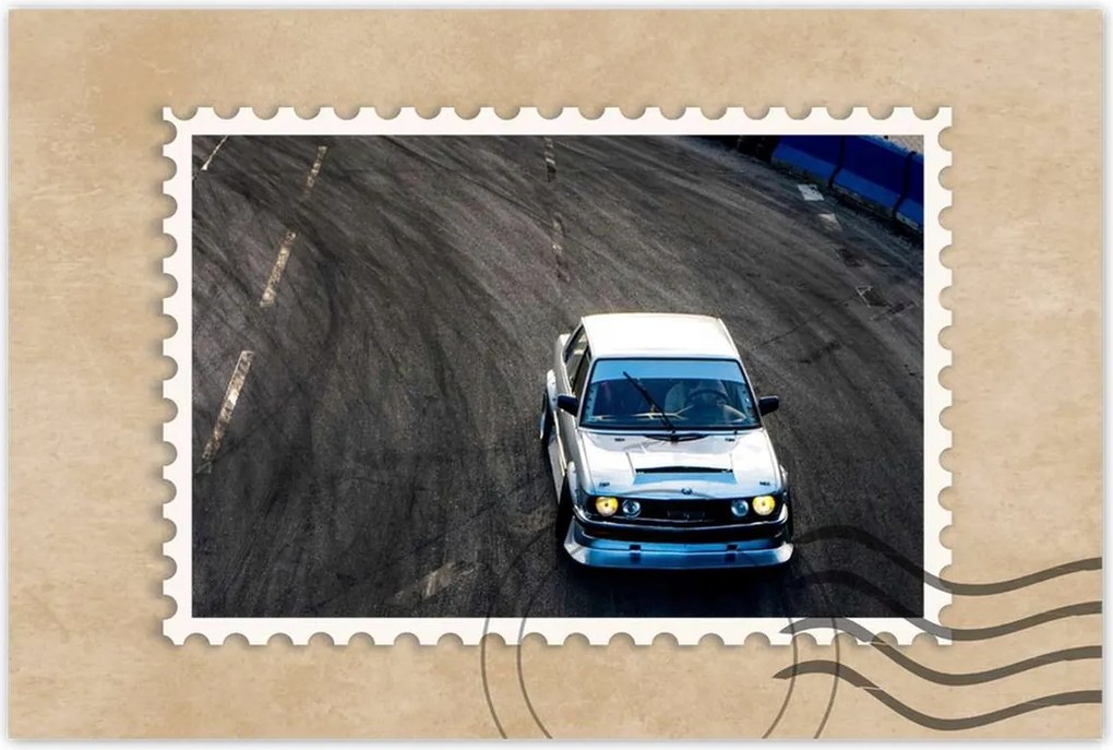 Poszter 60x40 Fehér sportautó