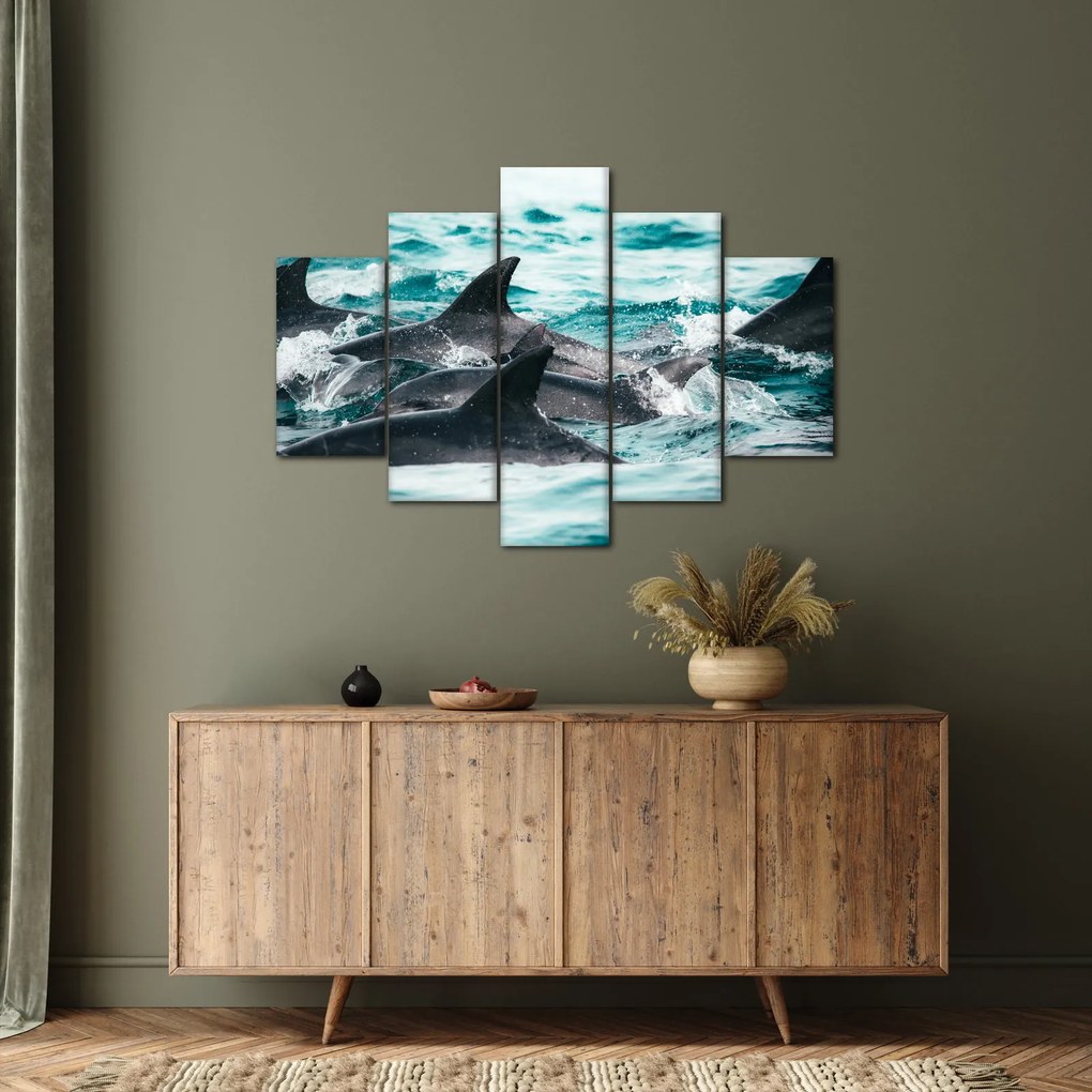 Kép - Delfinek az óceánban (150x105 cm)