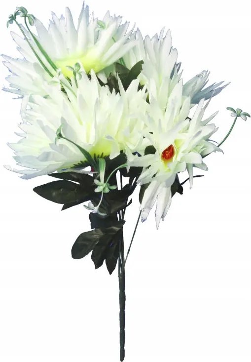 Csokor 7 Mesterséges Fehér Őszirózsa Dekoráció Élő Váza 54CM