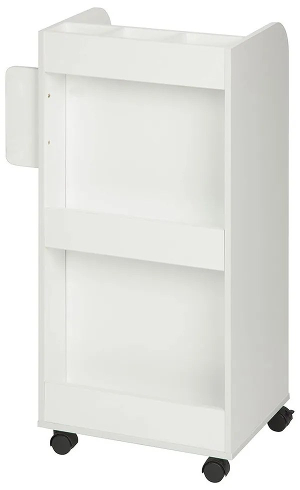 Gurulós tárolószekrény polcokkal, fiókokkal