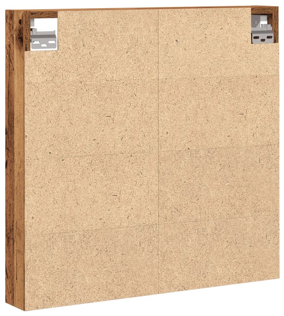Vitrin Szekrény Régi Fa 60x8,5x58 cm Mérnöki Fa