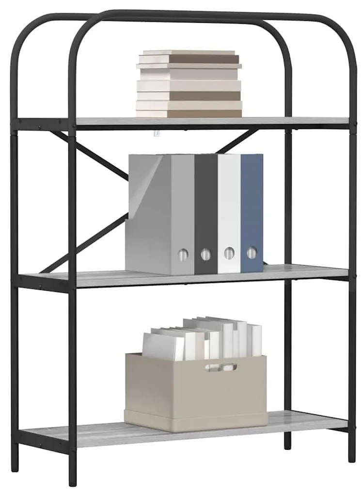 Könyvespolc Szürke sonoma 80 x 30 x 109 cm Faanyag