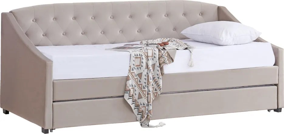 Kihúzható ágy, barnásszürke Taupe, ALODA