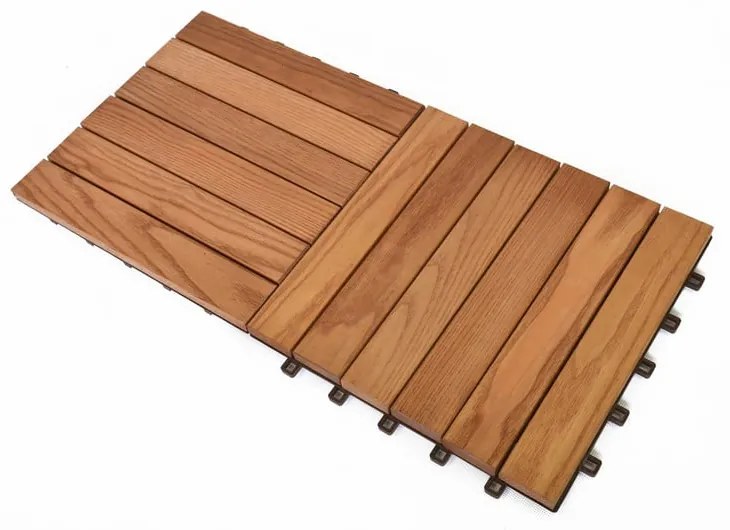 Kőrisfa padlóburkolat szett 6 db-os Thermowood - Rojaplast