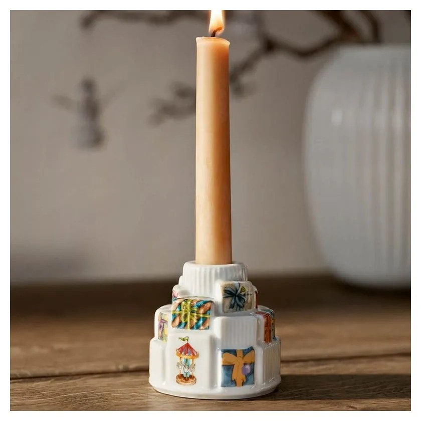 Kerámia gyertyatartó karácsonyi mintával Hammershøi Christmas Gifts – Kähler Design