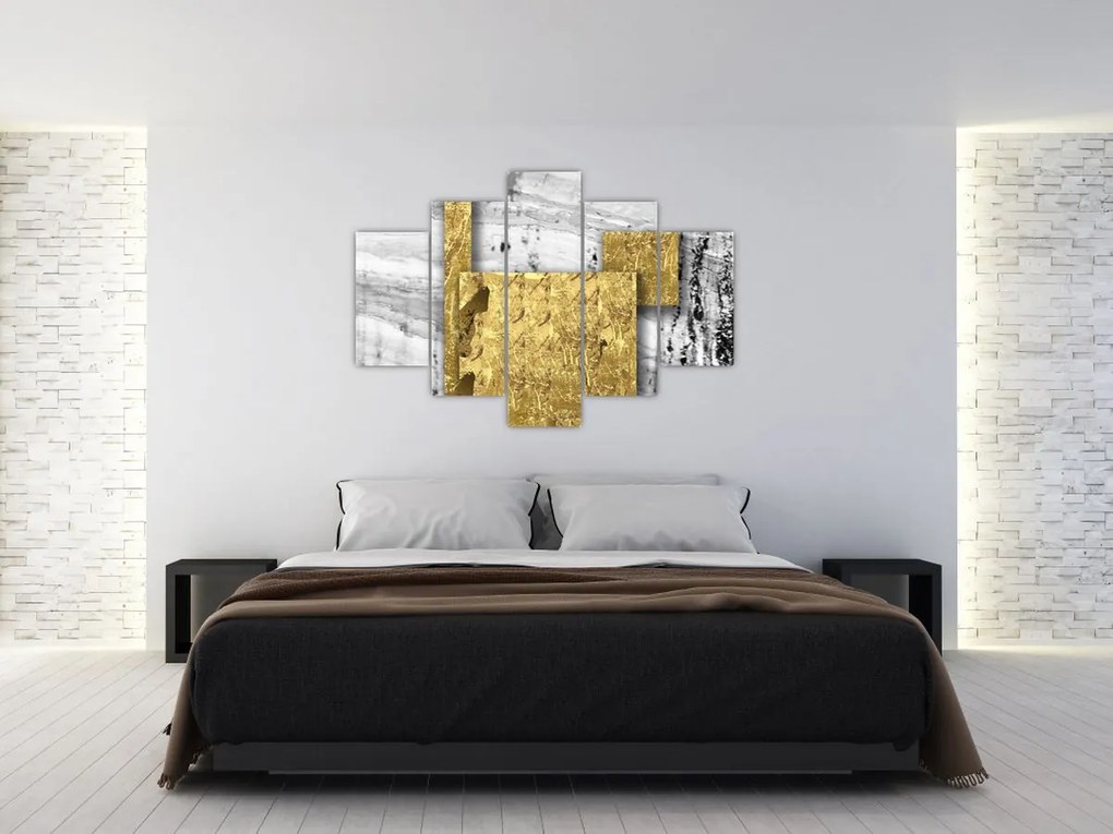 Kép - Arany négyzetek N⁰1 (150x105 cm)