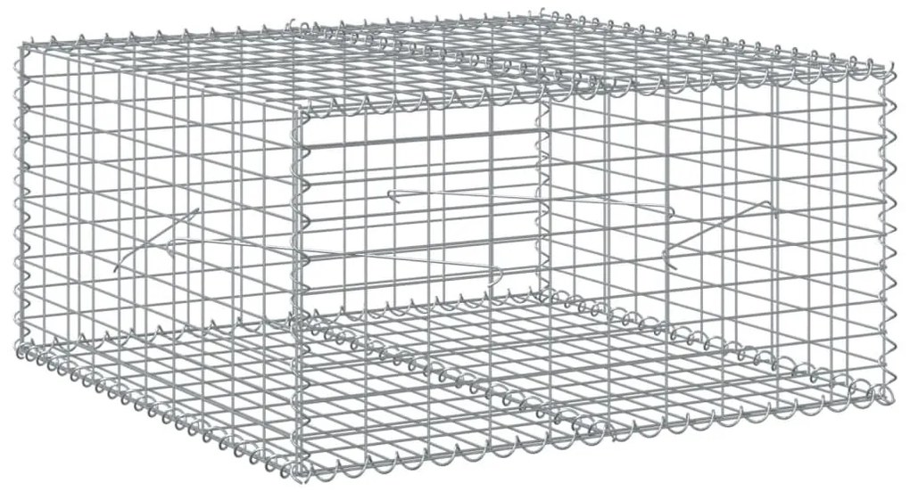 horganyzott vas gabion kosár fedéllel 100 x 100 x 50 cm
