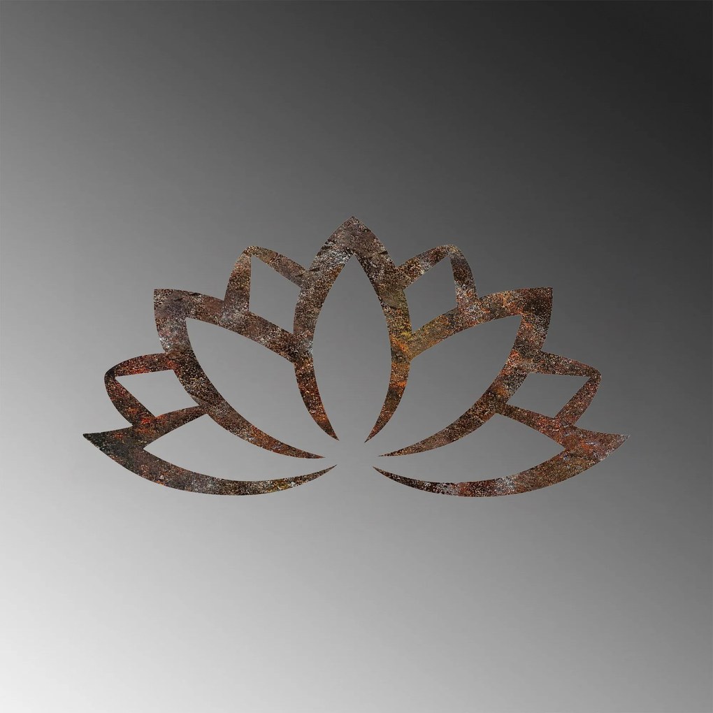Fém fali dekoráció, Rusty Lotus