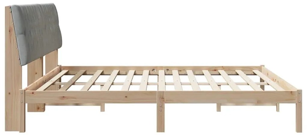 Ágykeret Kárpitozott Fejtámlával fejtámlával Barna 200 x 200 cm