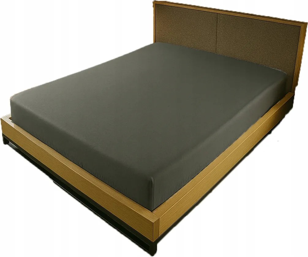 Gumis Jersey Lepedő 100X200 Sötétszürke