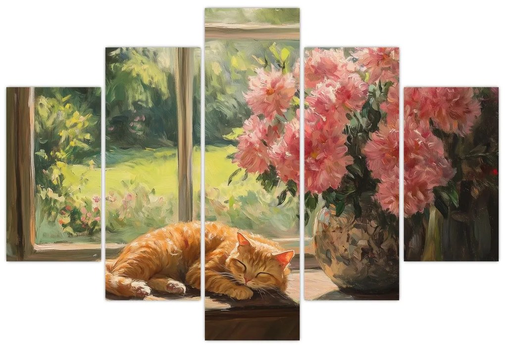 Kép - Macska az ablakban (150x105 cm)