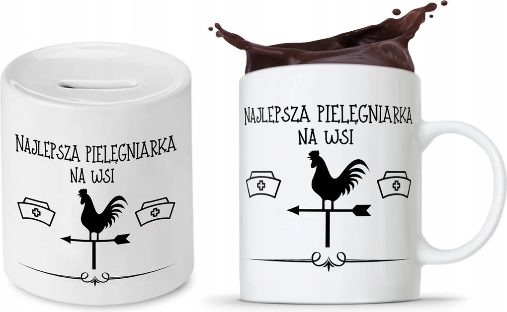 Ápolónő Szett Ajándék Bögre Persely fényképes nyomtatással