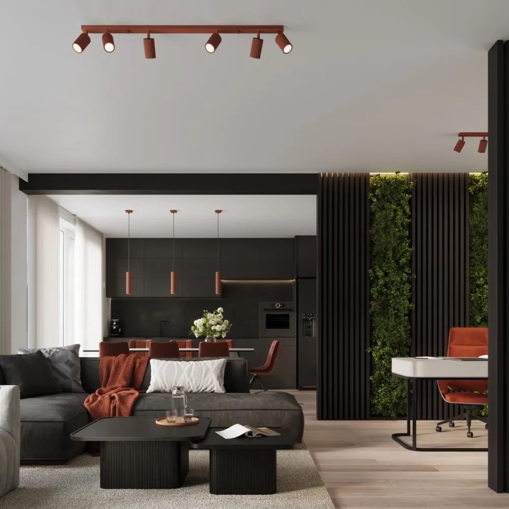 Téglavörös spotlámpa 6,5x117 cm Gleam – Sollux