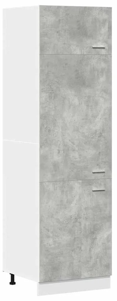 betonszürke forgácslap szekrény hűtőhöz 60 x 57 x 207 cm