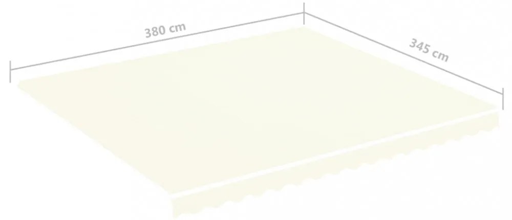 krémszínű csere napellenző ponyva 4 x 3,5 m