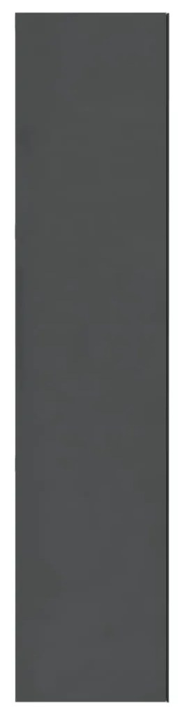 fényes szürke MDF tükrös fürdőszobaszekrény 60 x 15 x 75 cm