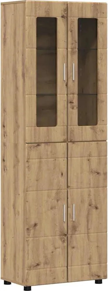 vidaXL Magasfiú ajtóval FLORIN Artisan tölgy 60 x 35 x 182 cm Faanyag