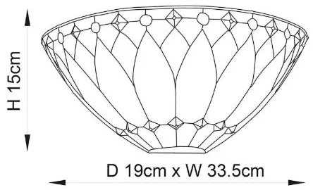 Endon 63983 - Tiffany BROOKLYN fali lámpatest 1xE14/40W/230V