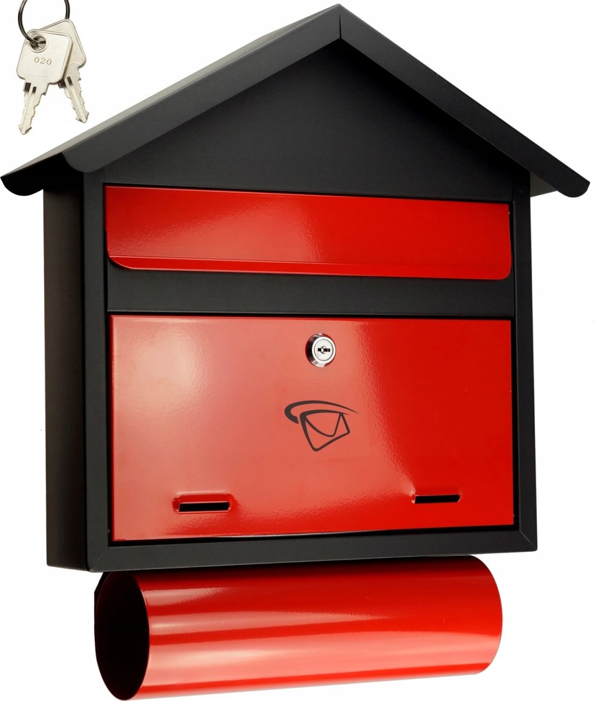 Postaláda C4 Formátum Nagy Fekete-piros