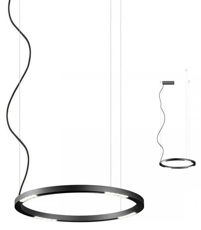 Redo 01-2204 - LED Csillár zsinóron UNION LED/34W/230V 3000K átm. 60 cm fekete