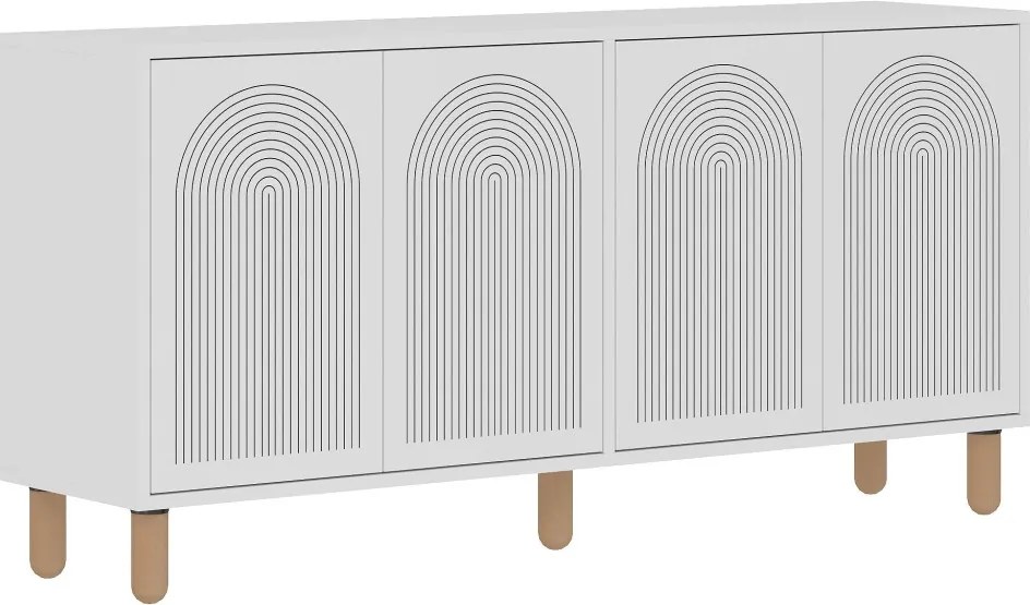 Doresta komód, fehér, 150 cm