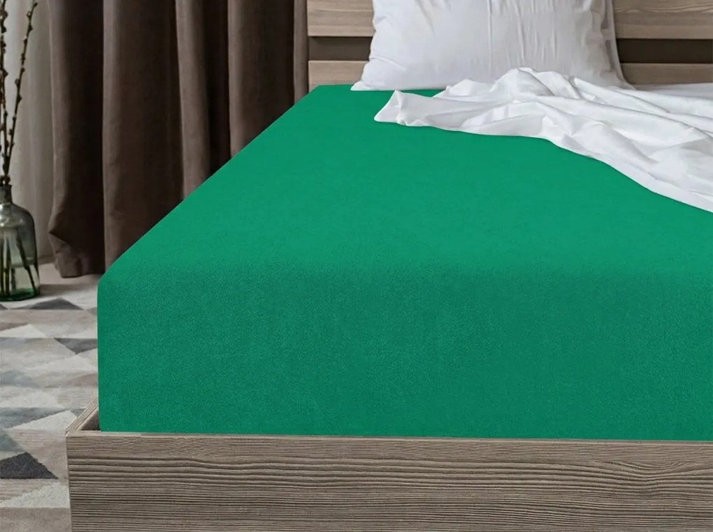 Frottír gumis lepedő PREMIUM mentás 140x200 cm