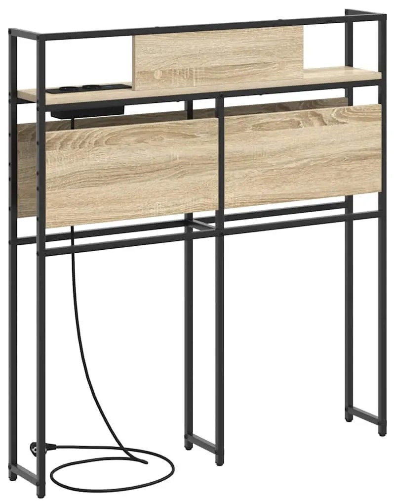 Tároló fejtámla polcokkal tárolóval sonoma tölgy 100 cm Faanyag