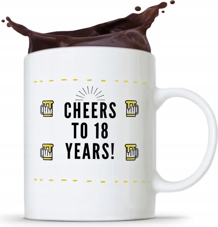 Bögre Tökéletes Ajándék Születésnapra 18 18-es 18-as évek fotónyomtatással