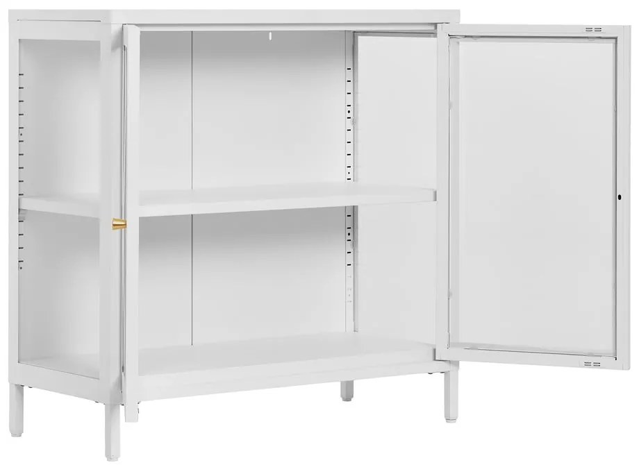 Fehér fém tálalószekrény 80x80 cm Dalby – House Nordic