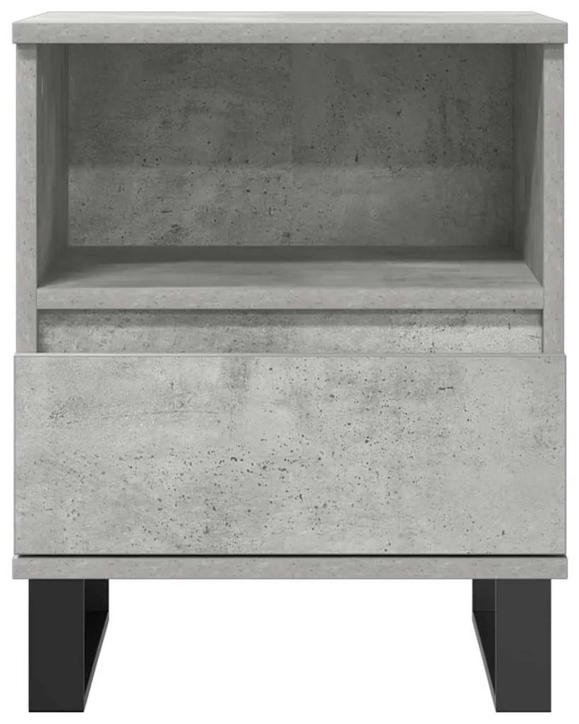 2 db betonszürke szerelt fa éjjeliszekrény 40 x 35 x 50 cm