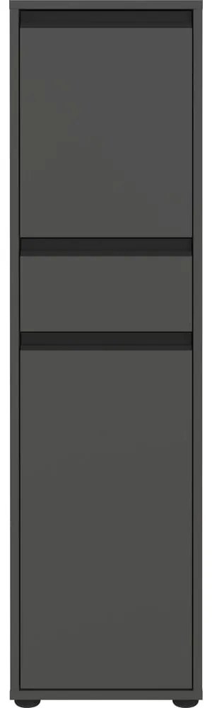 Antracitszürke magas keskeny fürdőszoba szekrény 33x121 cm Lemont – Germania