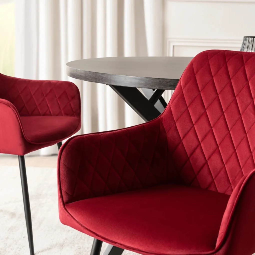 Elegáns Bordó Bársony Étkezőszék BRESSO