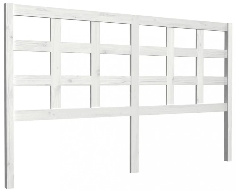 fehér tömör fenyőfa ágyfejtámla 165,5 x 4 x 100 cm