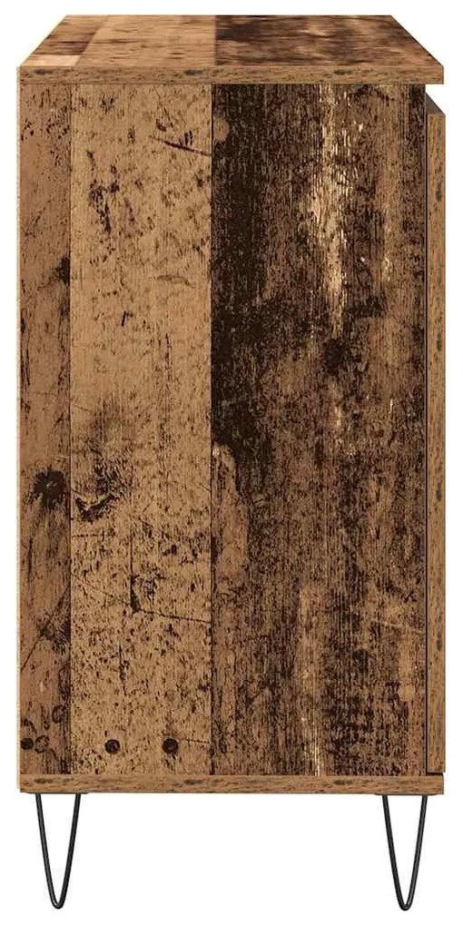 antik fa színű szerelt fa tálalószekrény 104 x 35 x 70 cm